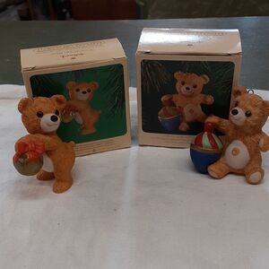 2 Hallmark Keepsake Cinnamon Bear ornaments